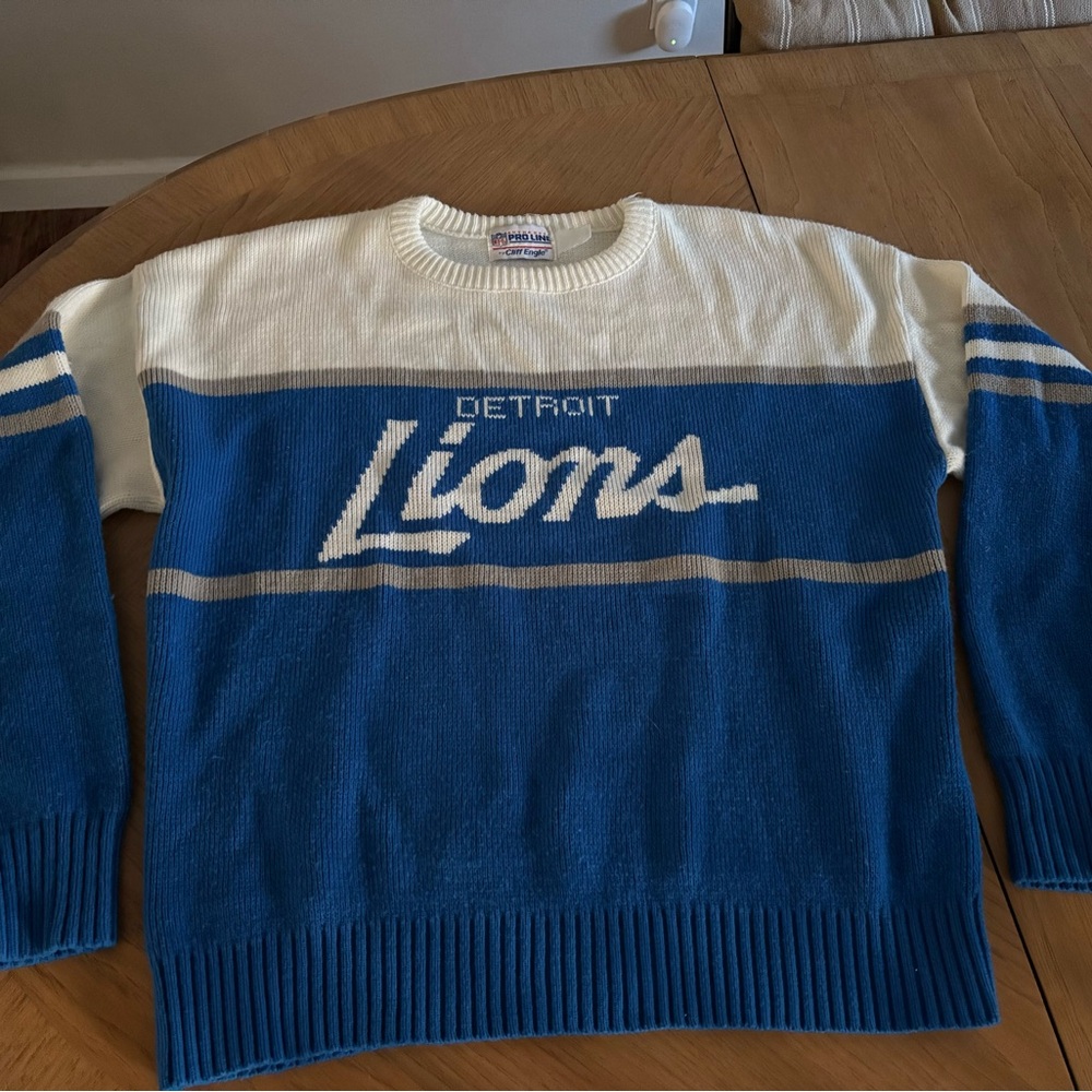 Vintage Detroit Lions Cliff Engle “Wayne Fontes” 80s sweater